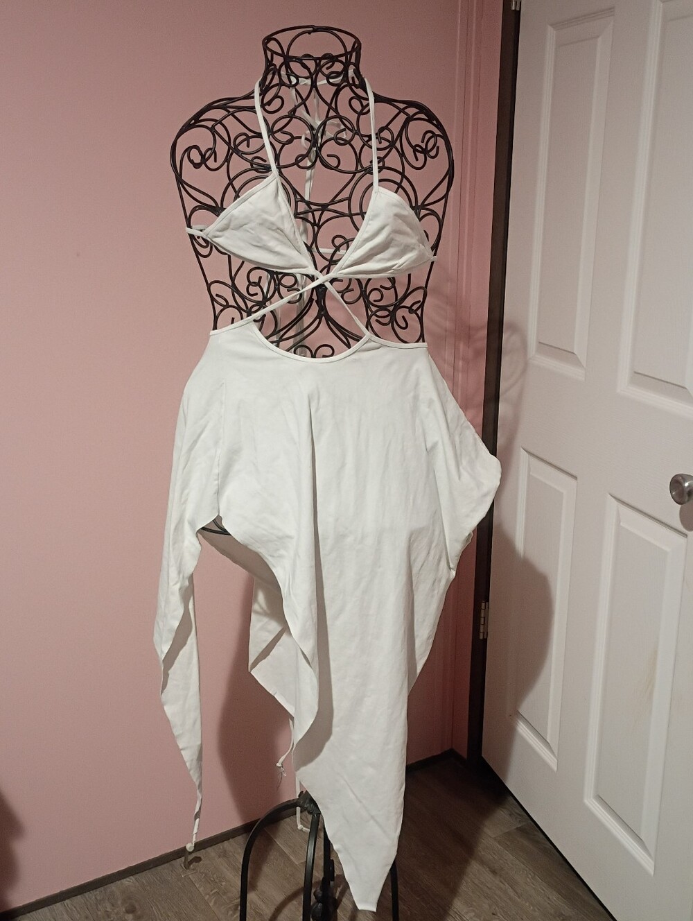 Dolls Kill Darker Wavs Asymmetrical Bikini Top Skirt Tie Dress Size Medium